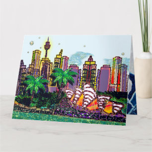 Carte d'anniversaire Sequin Art City Sydney Aust