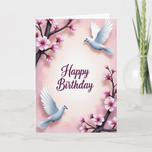 Carte d'anniversaire Serene Dove