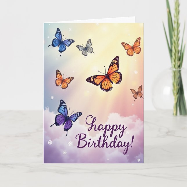 Carte d'anniversaire Serene Flight (Devant)