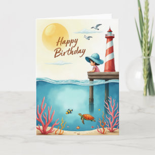 Carte d'anniversaire Serene Waterline