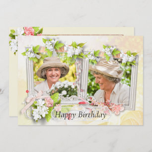 Carte d'anniversaire Shabby Chic
