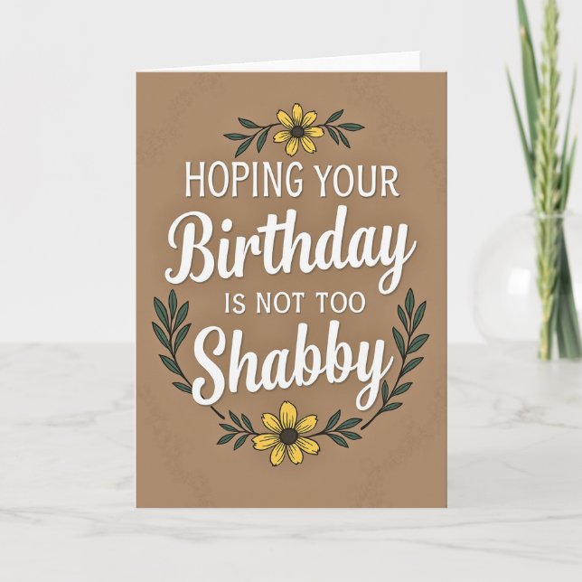 Carte d'anniversaire Shabby Chic (Devant)