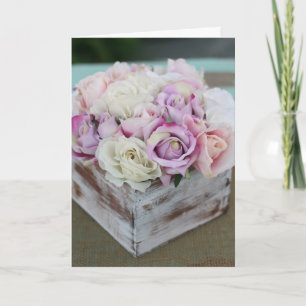 Carte d'anniversaire - Shabby Chic Roses