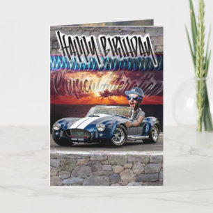 Carte d'anniversaire Shelby AC cobra