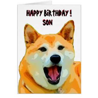 Carte d'anniversaire Shiba Inu
