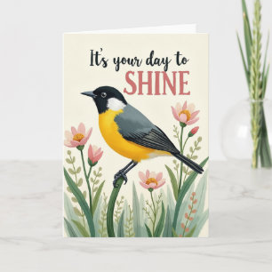 Carte d'anniversaire Shine Bird