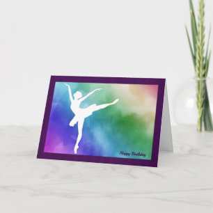 Carte d'anniversaire Silhouette Ballerina Cutout