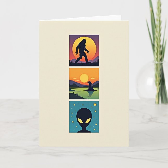 Carte d'anniversaire Silhouette Mystique (Devant)