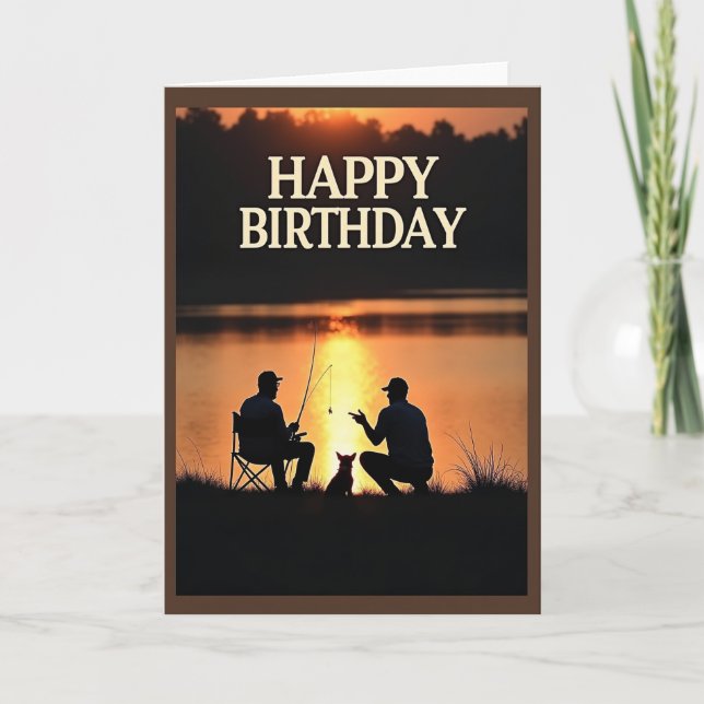 Carte d'anniversaire Silhouette Paisible (Devant)