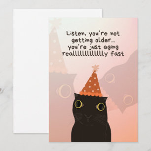 Carte d'anniversaire Silly Cat