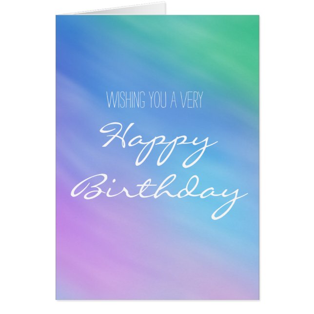 Carte d'anniversaire simple avec une œuvre d'art d (Devant)