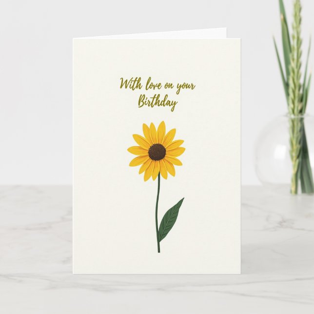 Carte d'anniversaire Simple Bloom (Devant)