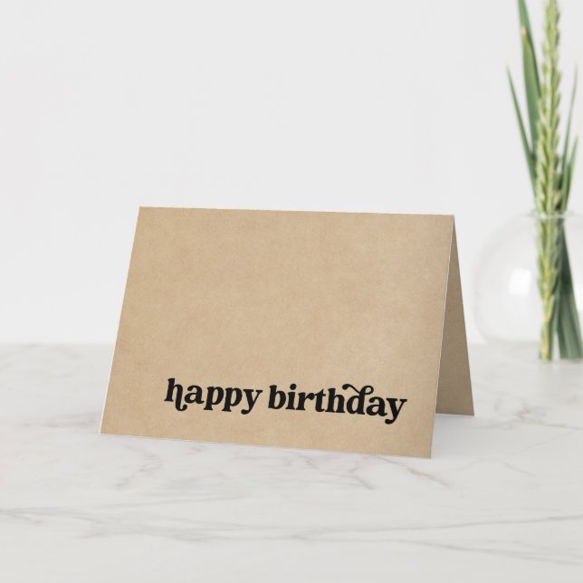 Carte d'anniversaire simple et heureuse pour tout  (Devant)
