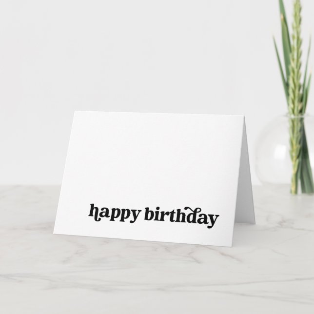 Carte d'anniversaire simple et heureuse pour tout  (Devant)