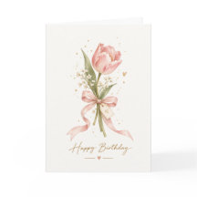 Carte d'anniversaire Simple Petite Fleur