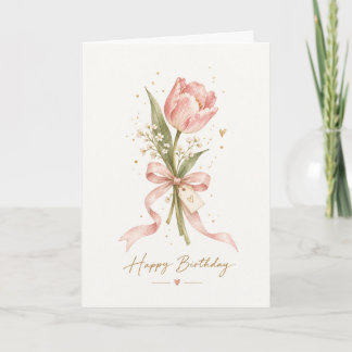Carte d'anniversaire Simple Petite Fleur
