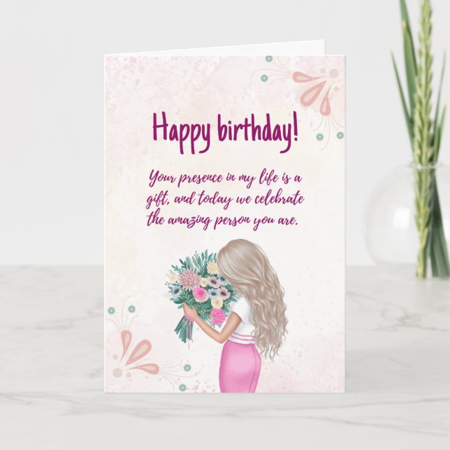 Carte d'anniversaire sincère (Devant)