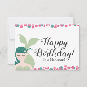Carte d'anniversaire sirène