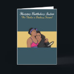 Carte d'anniversaire Sister Williams Badass<br><div class="desc">Carte d'anniversaire de la culture pop moderne Williams. Parfait pour une femme. Design exclusif à la marque Green Elephant Cards.</div>