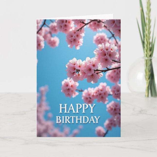 Carte d'anniversaire Sky Bloom (Devant)
