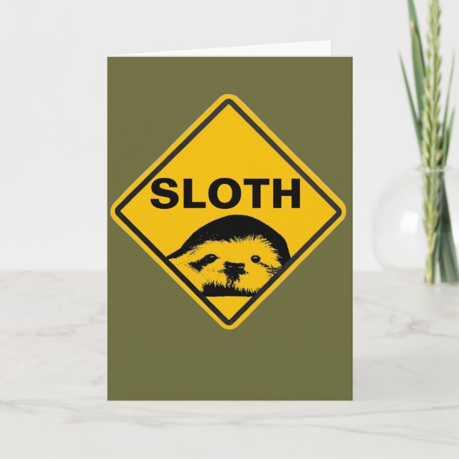 Carte d'anniversaire Sloth (Devant)