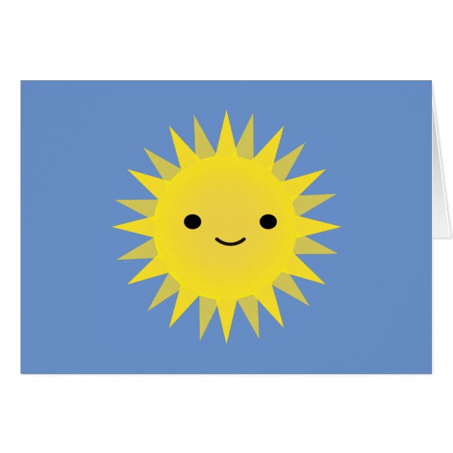 Carte d'anniversaire Smiles et Sunshine (Devant Horizontal)
