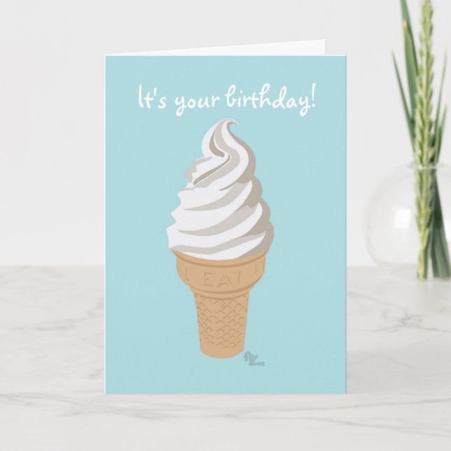 Carte d'anniversaire Softy Cone (Devant)