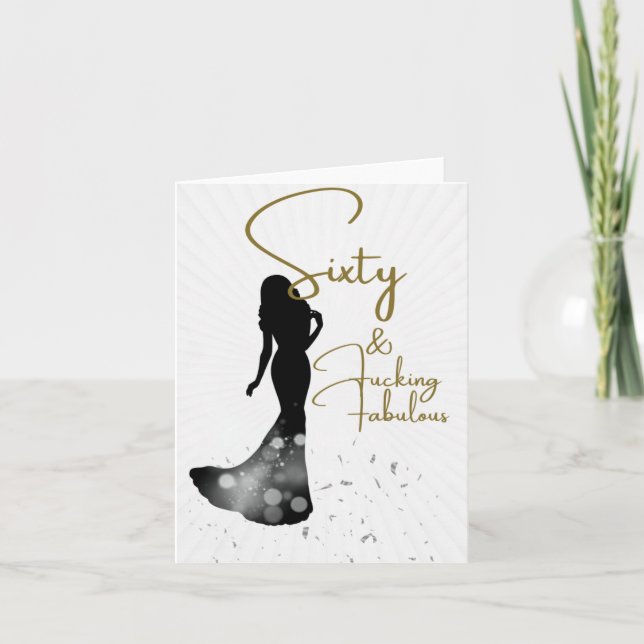 Carte d'Anniversaire Soixante et fabuleuse (Devant)