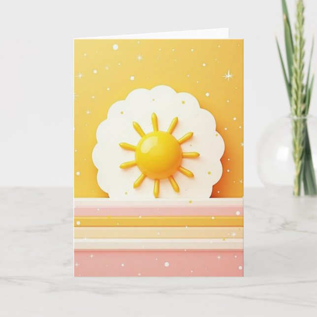 Carte d'anniversaire Soleil Lumineux (Devant)