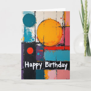 Carte d'anniversaire soleil radieux