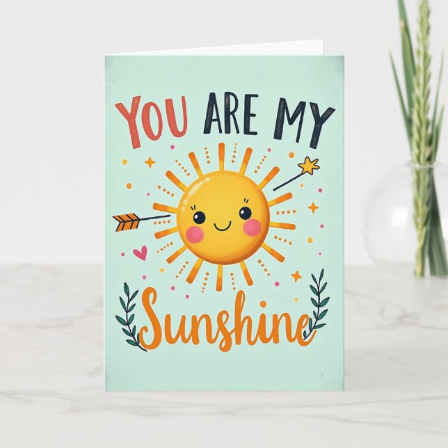 Carte d'anniversaire Soleil Sourire (Devant)