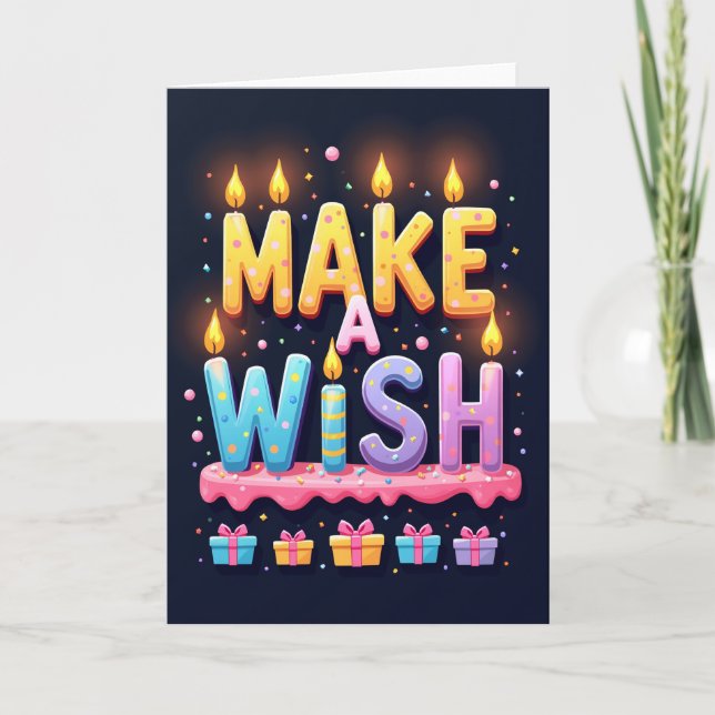 Carte d'anniversaire Souhaiter un vœu (Devant)