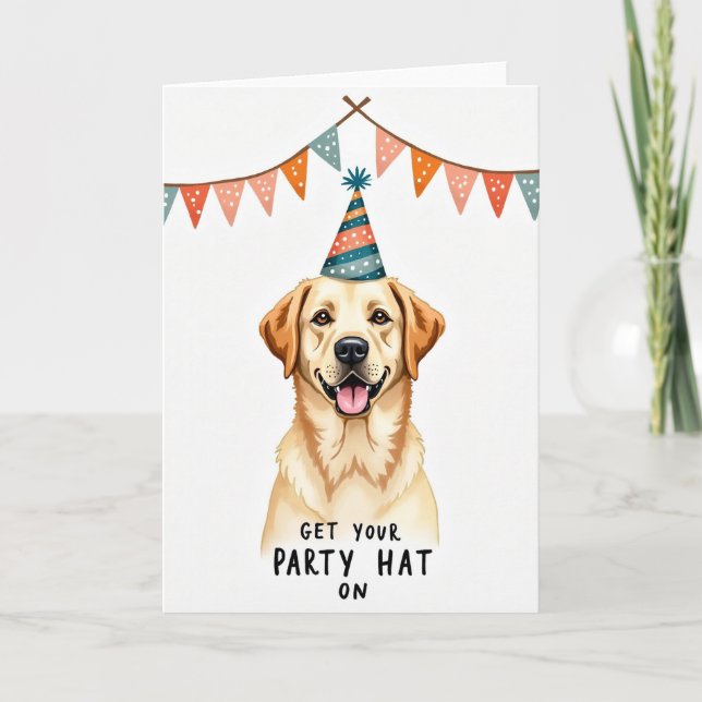 Carte d'anniversaire Sourire Doré (Devant)