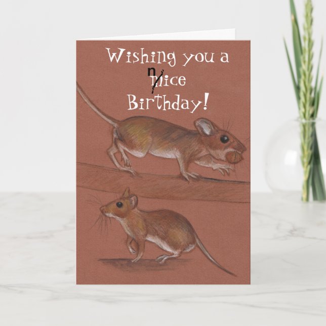 carte d'anniversaire souris (Devant)