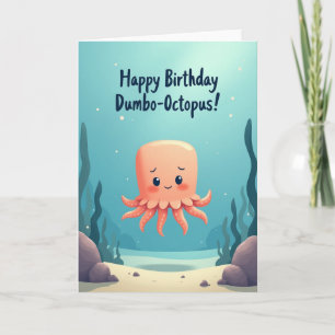Carte d'anniversaire sous-marine douce