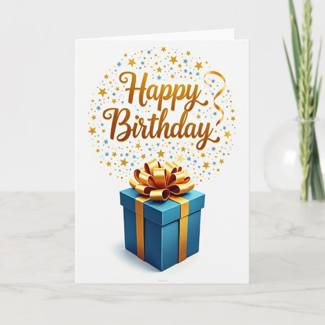 Carte d'anniversaire Sparkling Stars (Devant)