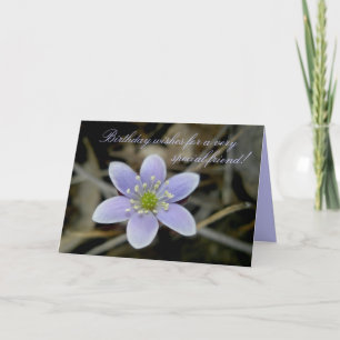 Carte d'anniversaire spéciale d'ami de Hepatica