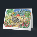 Carte d'anniversaire spéciale Friend Desert Quail<br><div class="desc">Ce paysage de désert aux couleurs vives, avec une caille de maman et ses mignons petits bizarrés, ajoutera un sourire au destinataire. Il comprend la citation, "La vie était faite pour de bons amis et de grandes aventures! " Conservez le devis et le message Joyeux Anniversaire ou personnalisez cette carte...</div>