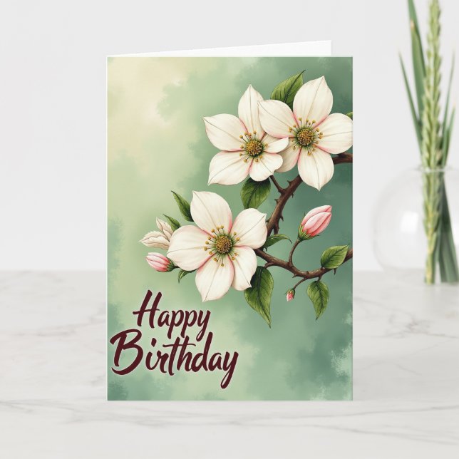 Carte d'anniversaire spéciale nature (Devant)