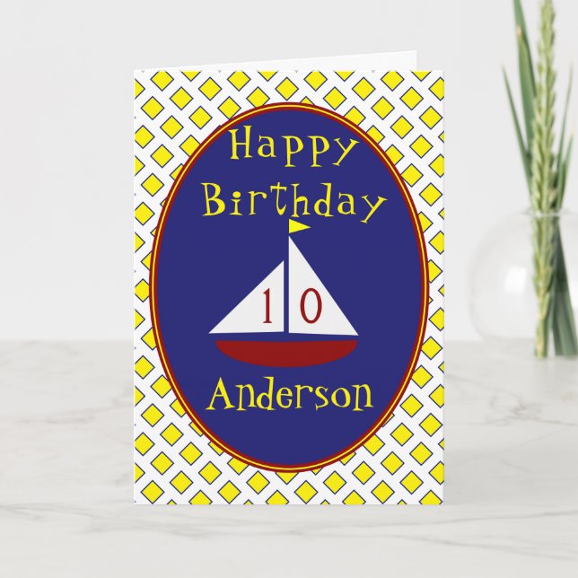 Carte d'anniversaire spécifique à l'âge avec un vo (Devant)