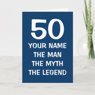 Carte d'anniversaire spécifique à l'âge   L'homme 