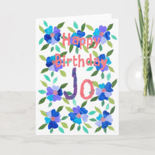 Carte d'anniversaire spécifique au nom - Jo