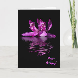 Carte d'anniversaire spectaculaire orchidée