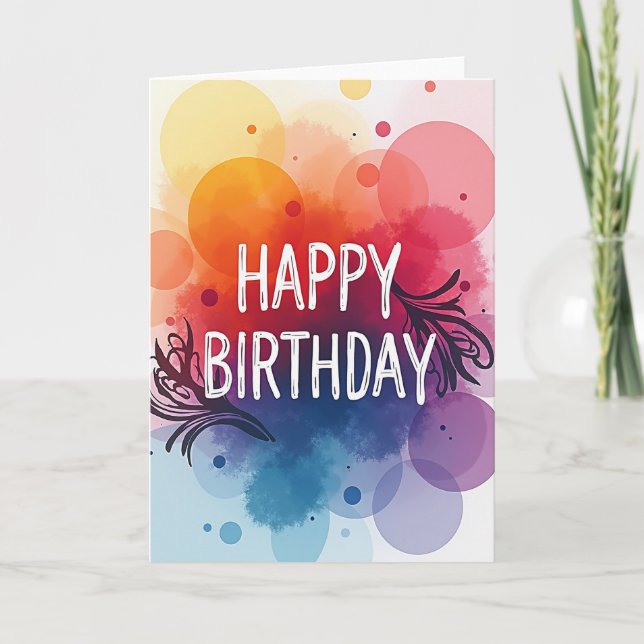 Carte d'anniversaire Spectre Lumineux (Devant)