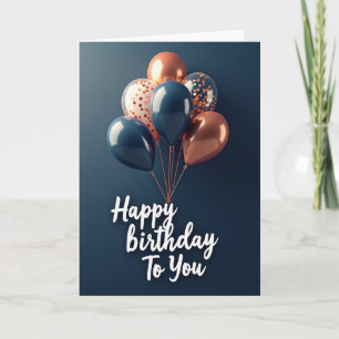 Carte d'anniversaire Sphère Élégante