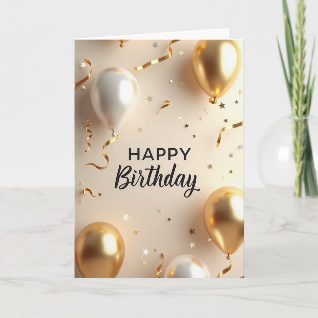 Carte d'anniversaire Sphère Lustrée (Devant)