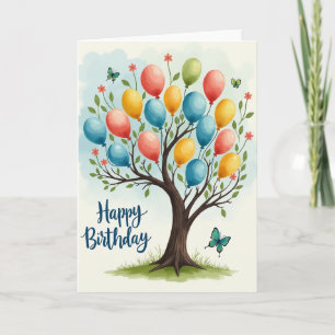 Carte d'anniversaire Sphère Pastel
