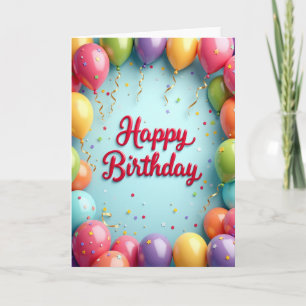 Carte d'anniversaire Sphères Vibrantes
