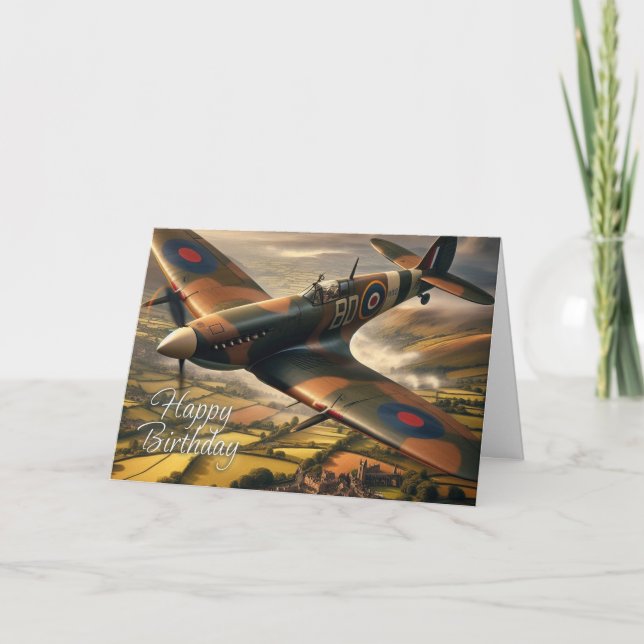 Carte d'anniversaire Spitfire (Devant)