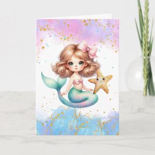 Carte d'anniversaire Splish Splash Mermaid